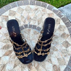 Beautiful bronze Unisa wedges